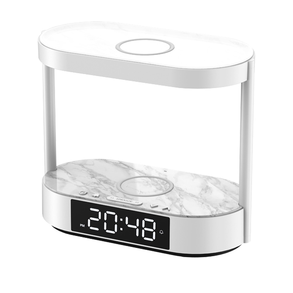 ワイヤレス充電器と時計EG0172を備えたインテリジェントベッドランプ