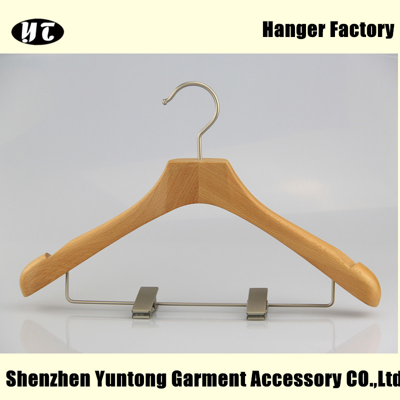 Cintre de mode en bois de hêtre femmes cintre en bois Chine