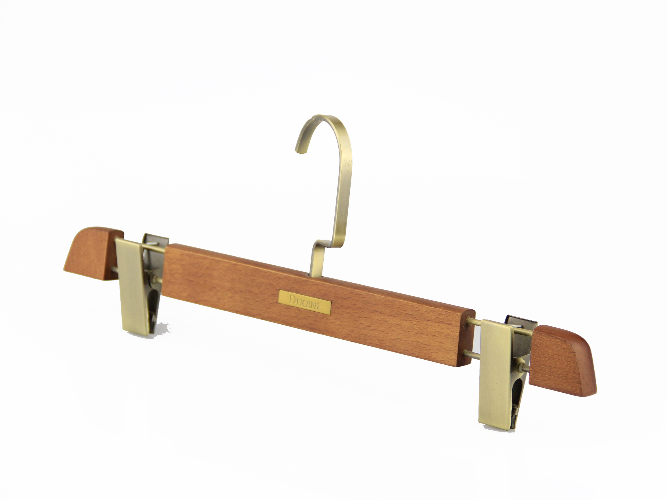 MBW-003 Luxus braun Holzboden Aufhänger mit Metallplatte-logo