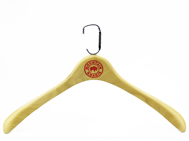 Fournisseur de cintre en bois haute qualité veste bois naturel MSW-005 cintre