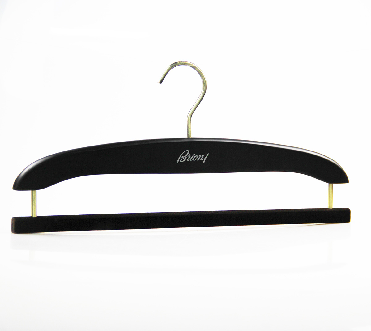 MSW-009 lusso nera in legno suit hanger per marchio Brioni