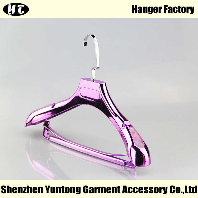 WSE-001 electroplated luxury hanger with bar suits hanger for women dress