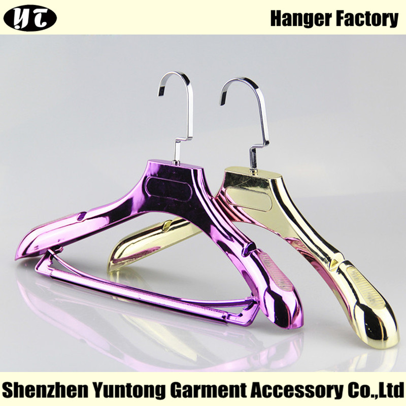 WSE-001 electroplated luxury hanger with bar suits hanger for women dress