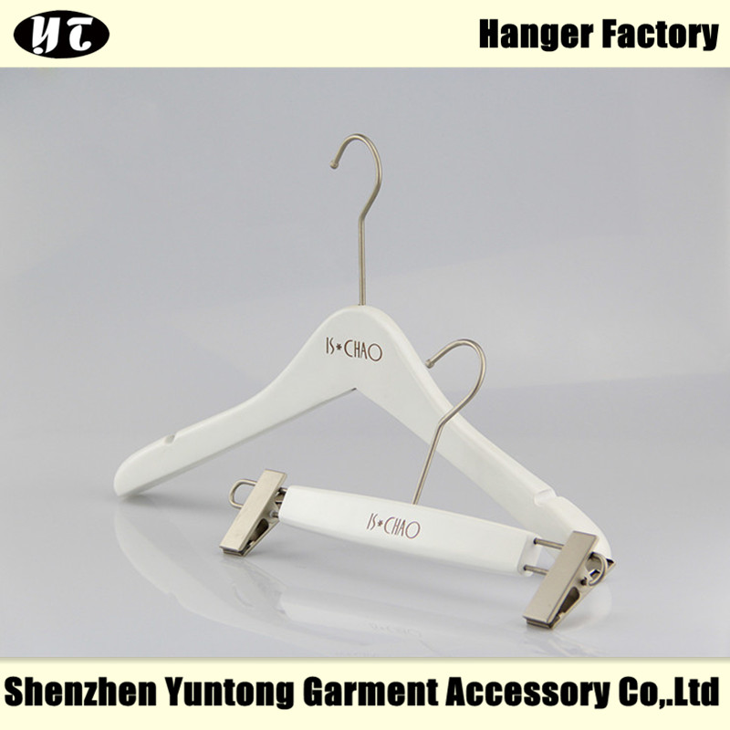 WSW-004 blanc cintre haut en bois pant cintre pour femmes