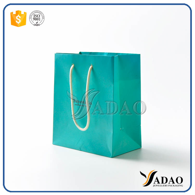 2017 pretty elegant handmade sale by bulk green/olive drab white strings good paper bags shoppinmg bags for jewelry / clothes packaging