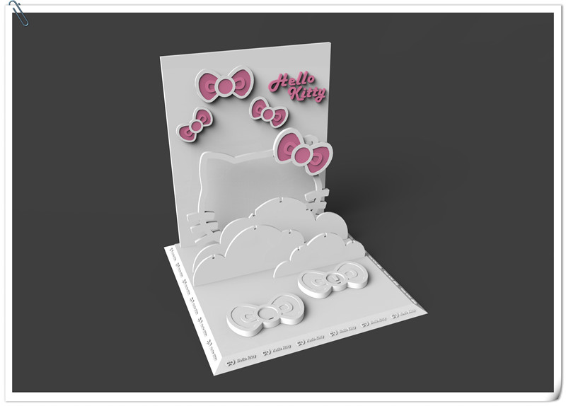Beautiful acrylic jewelry display stand with hello kitty picture