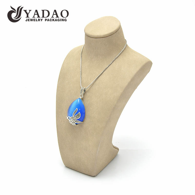 黒 pu レザージュエリーディスプレイバストのネックレス中国製2015ホット販売