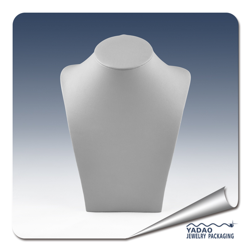 China jewelry display manufacturers of  leatherette necklace display bust and mannequins for jewelry  showpieces exhibitor and presentation with customized logo and size