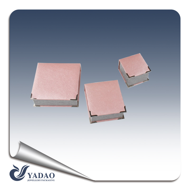China jewelry packaging manufacturer of high quality top beauty  pink hard paper jewelry and gift boxes and  hcests  for party favors of jewellery and present with logo and sample available