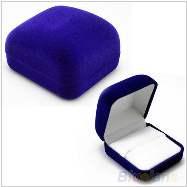 Chinese factory of  blue velvet  jewelry case set for rings earrings bracelets and necklace packing and display velvet gift boxes