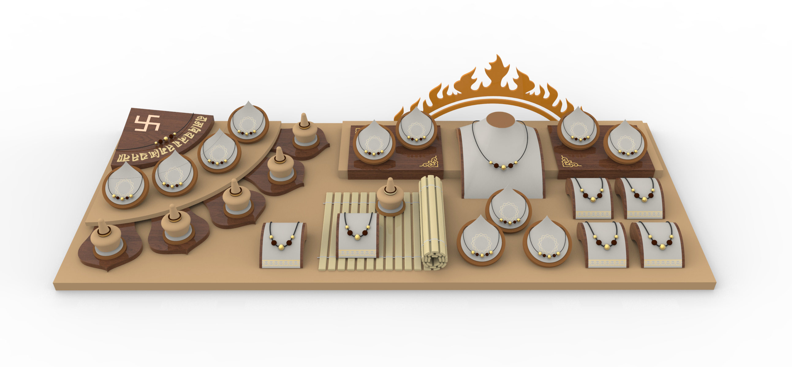 Chinese jewelry display factory of Newest design  jewelry display  holder and stand for jewelry shop counter  and store window exhibition and presentor with customized sample