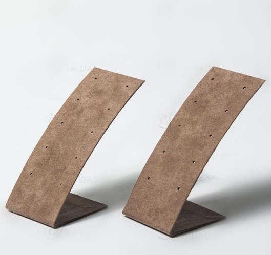 Custom logo printing wholesale velvet fine jewelry display earring display stand