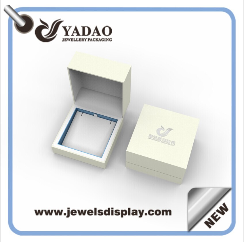 China Elegant colored logo printed on top packaging jewerly pendant box manufacturer
