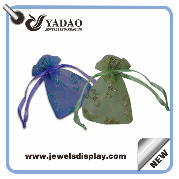 Fashion most popular organza jewelry bag with drawstring made in China