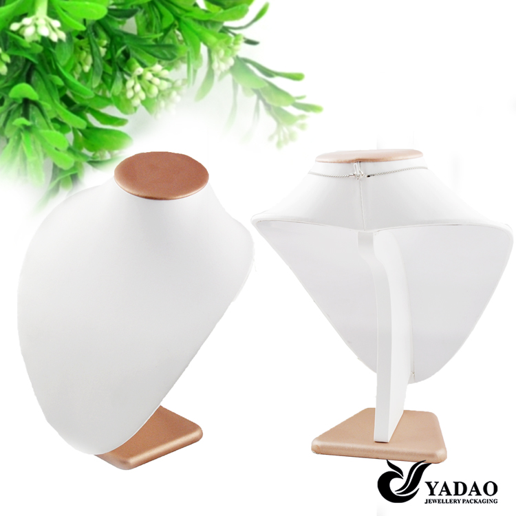 Fashion pu leather white jewelry busts for necklace made in China