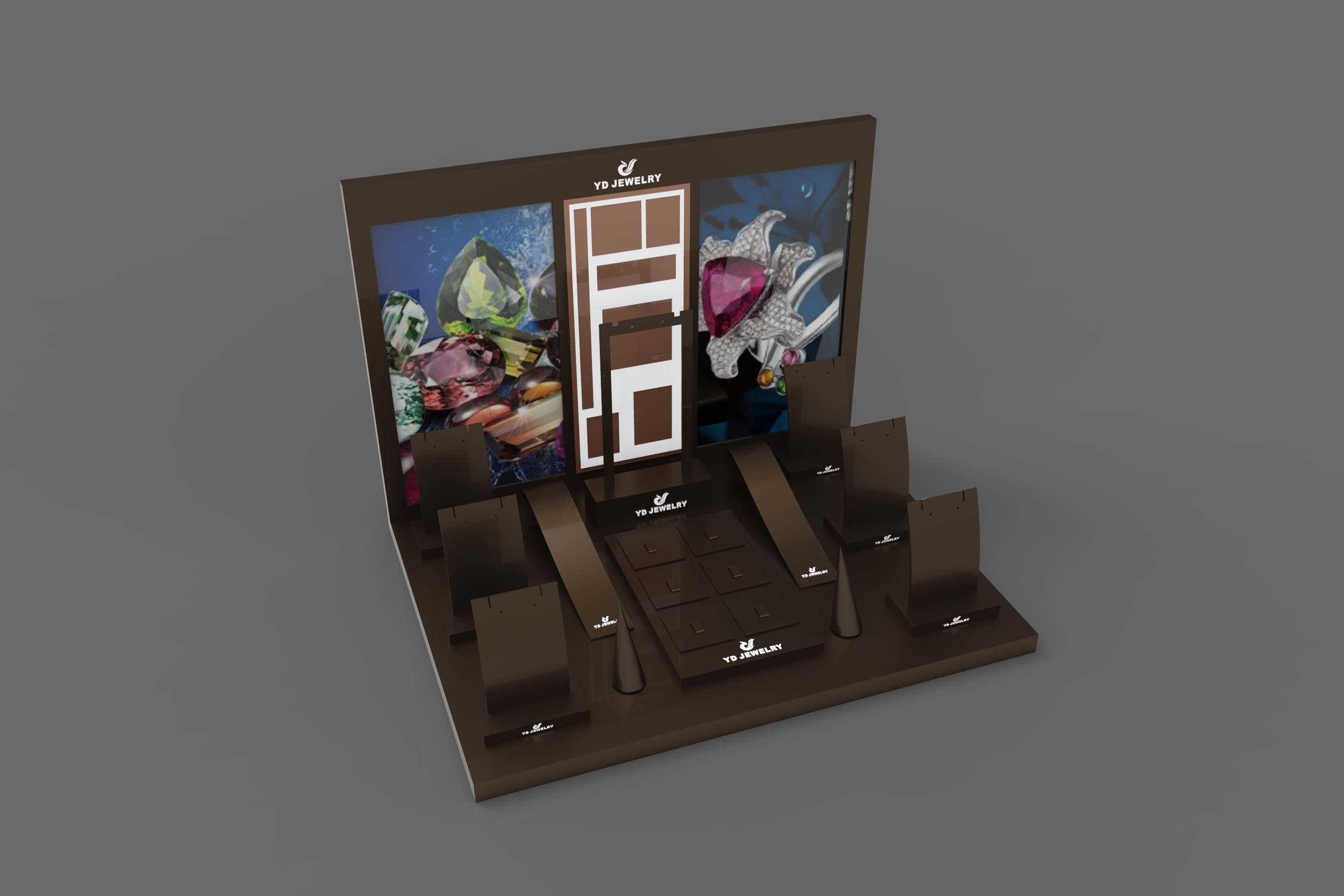 Fashionable custom acrylic display case Updated fashion design custom packaging/ custom used jewelry furniture showcase display