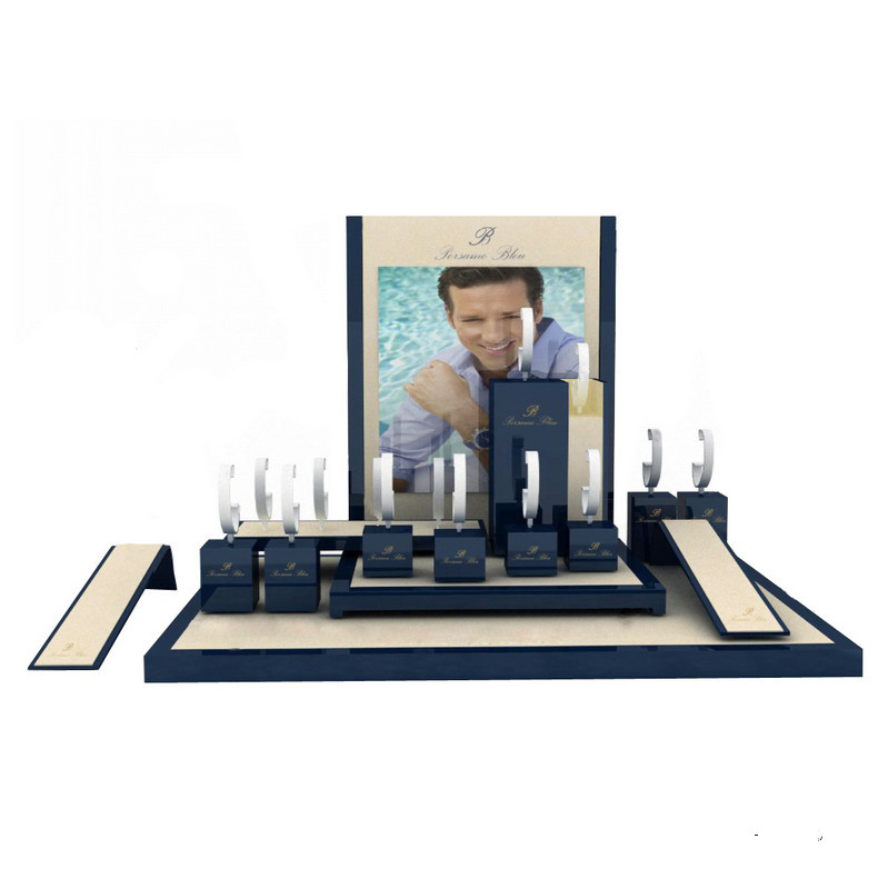 النمط المألوف الساخنة ووتش المبيعات مزيج عرض المجوهرات عرض موقف تعيين المراقبة مع طباعة الشعار بالجملة الصين