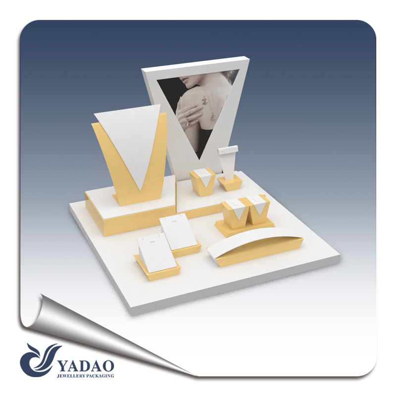 Fasion Jewelry Display set Lacquer wood/pu leather Jewelry Counter Display