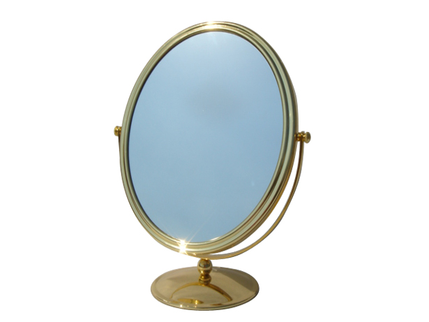 Gold Plated Standing Mirror With Oval Shape for jewelry mirror
