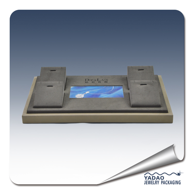 Gorgeous design pu leather cover jewelry display pendant display pendant tray