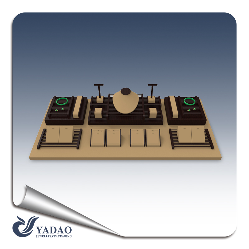 Gorgeous various styles wooden jewelry display set accept custom