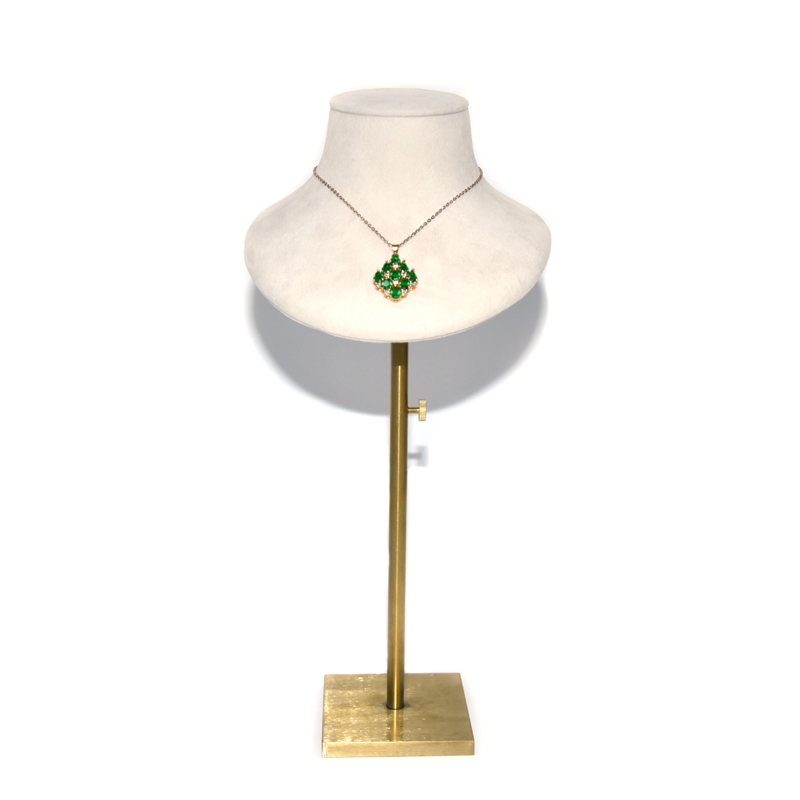 High-End Custom Velvet Cover Metal Resin Adjustable Bust