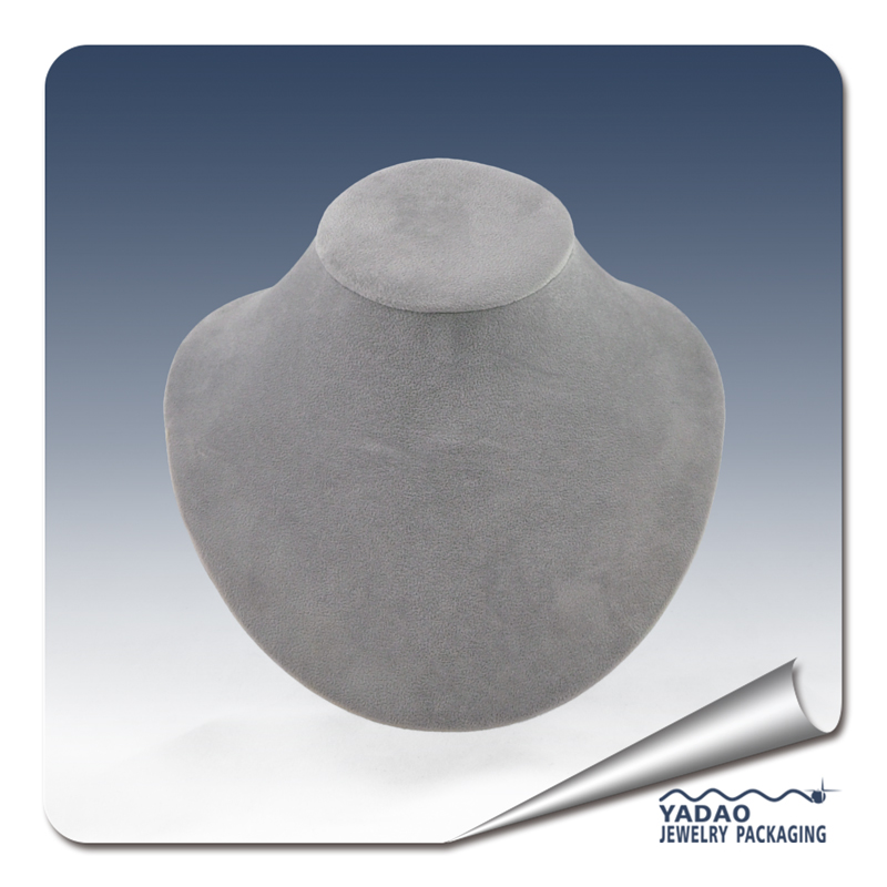 High end Grey leather necklace display stand with competitive price