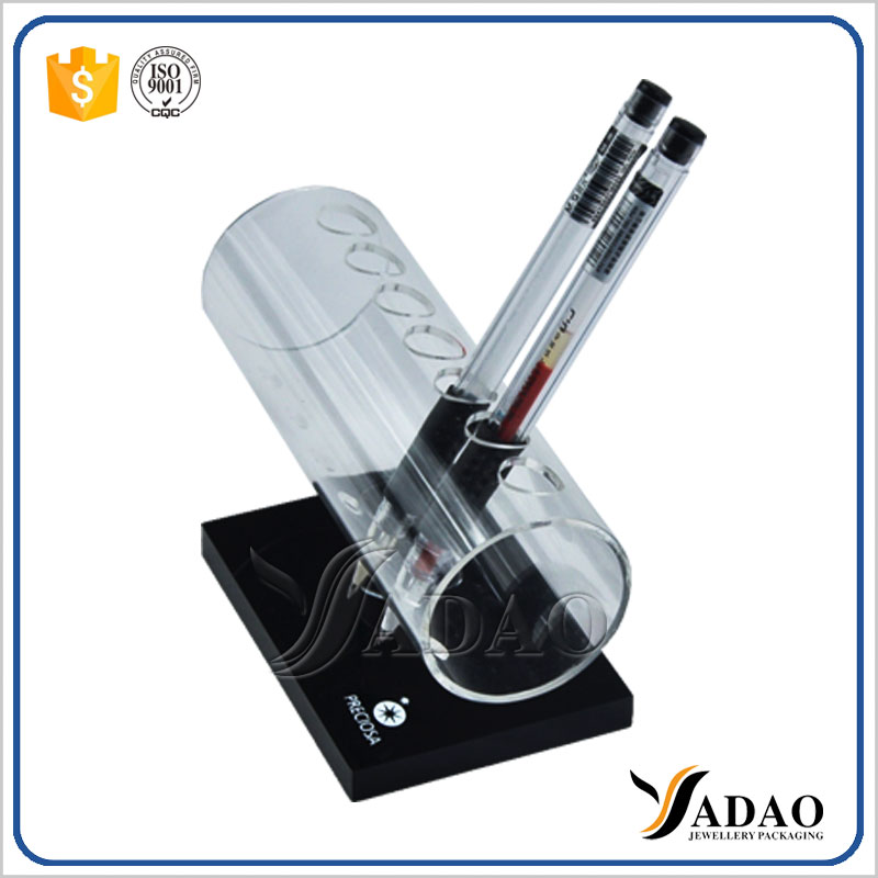 High end customized white with black acrylic pen display stand made in China