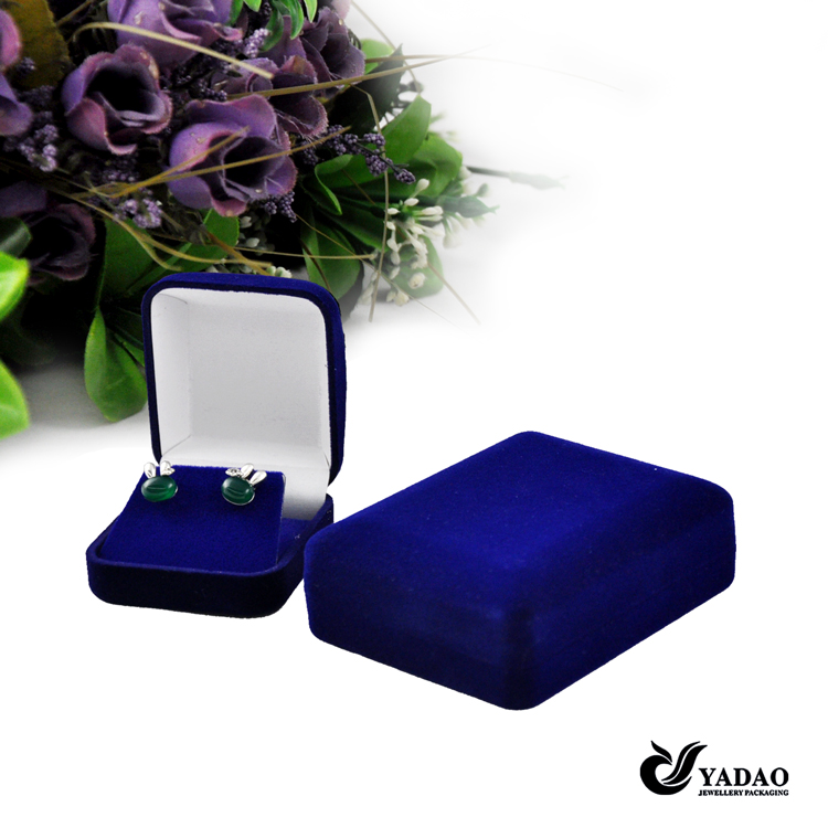 High quality blue velvet jewelry RING display BOXES for woman jewelry from China manufacturer