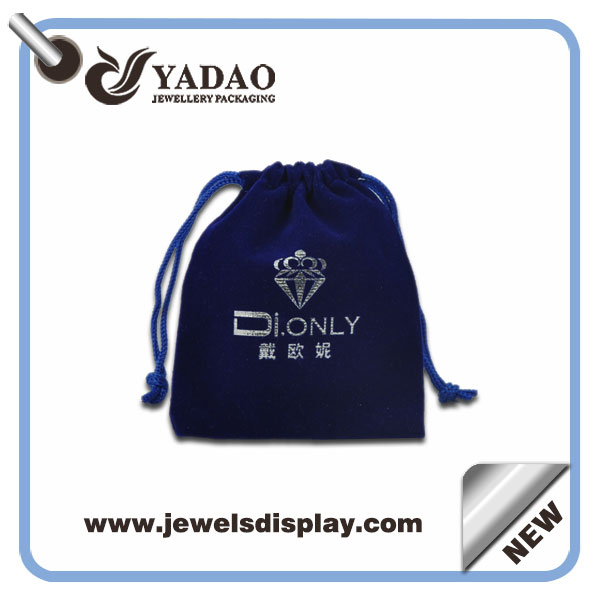 High quality custom velvet gift bags /velvet gift pouches/ velvet drawstring pouch bag