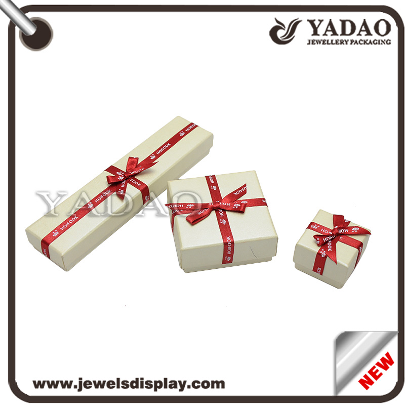 Jewelry Packaging Boxes Recycled Paper Box Customized Logo and Print for free Jewelry Box with Ribbon Gift Box Supplier