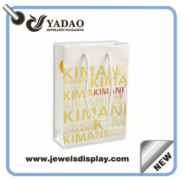 Jewelry Paper shopping box with UV logo and hot stamped logo for jewelry store wholesale price