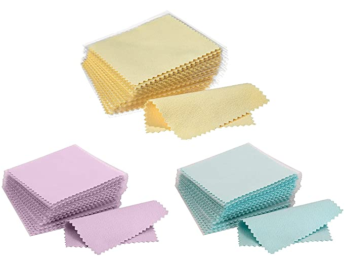 Jewelry cleaning cloth suede material custom design color logo