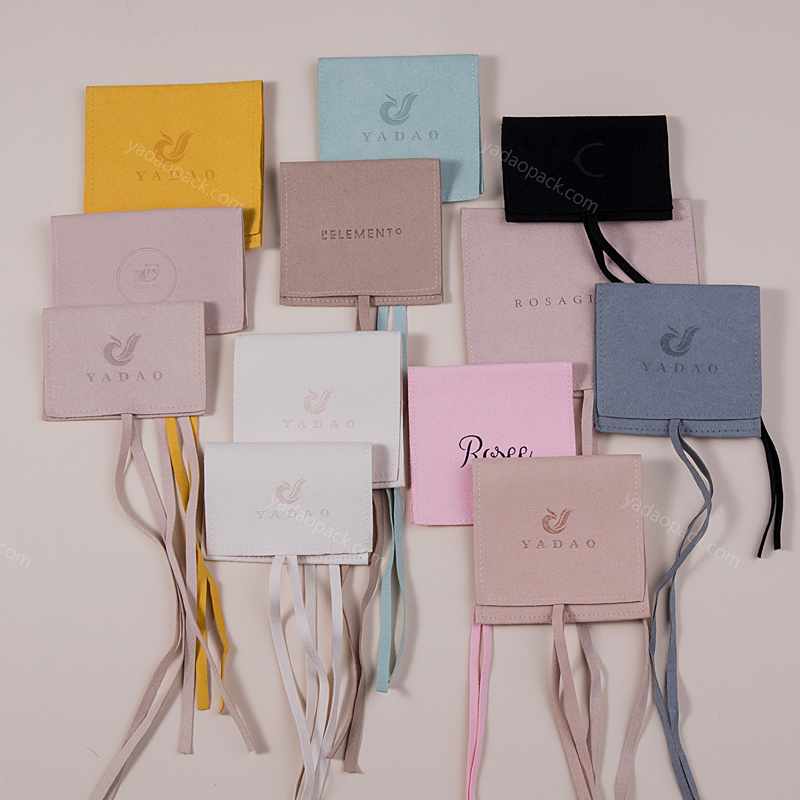 Joyería en línea Pequeño negocio Empaquetado Microfibra cordón Bolsa Bolsa Venta caliente en stock