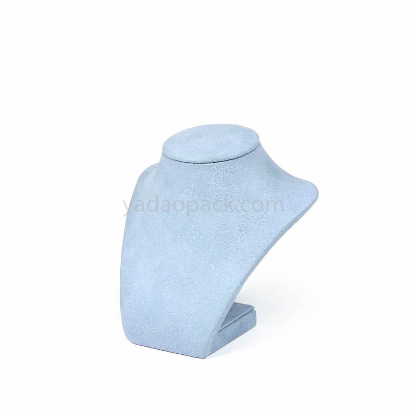 Luxury Classic Blue velvet Covered Jewelry Display Stand For Earrings Ring Necklace Jewelry Display Set