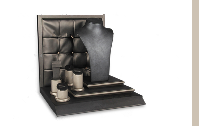 Luxury logo customized jewelry display sets display showcases with custom design high quality