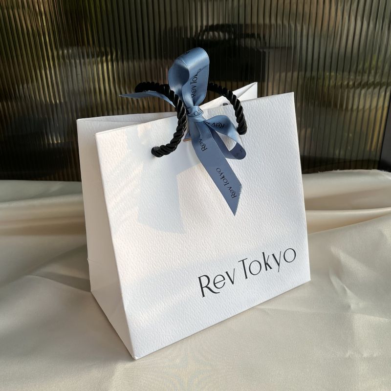 New design CMYK fancy paper shopping jewelry packaging custom rope bag