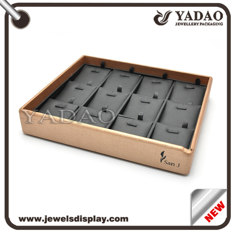 Newest leather covered MDF jewellery display tray
