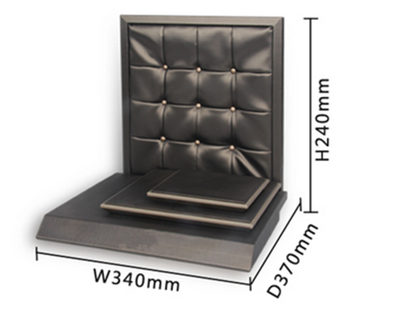 OEM สีน้ำตาลเครื่องประดับยืนแสดงหนังที่กำหนดไว้สำหรับแหวนสร้อยคอต่างหูยืน