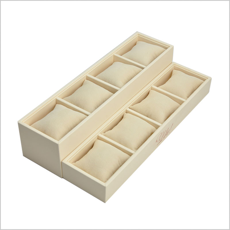 Popular bangle bracelet jewelry watch display showcase silk printing logo tray