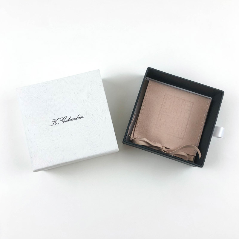 Printed Logo Luxury Sliding Box Card Paper Box Drawer Box with Jewelry Pouch