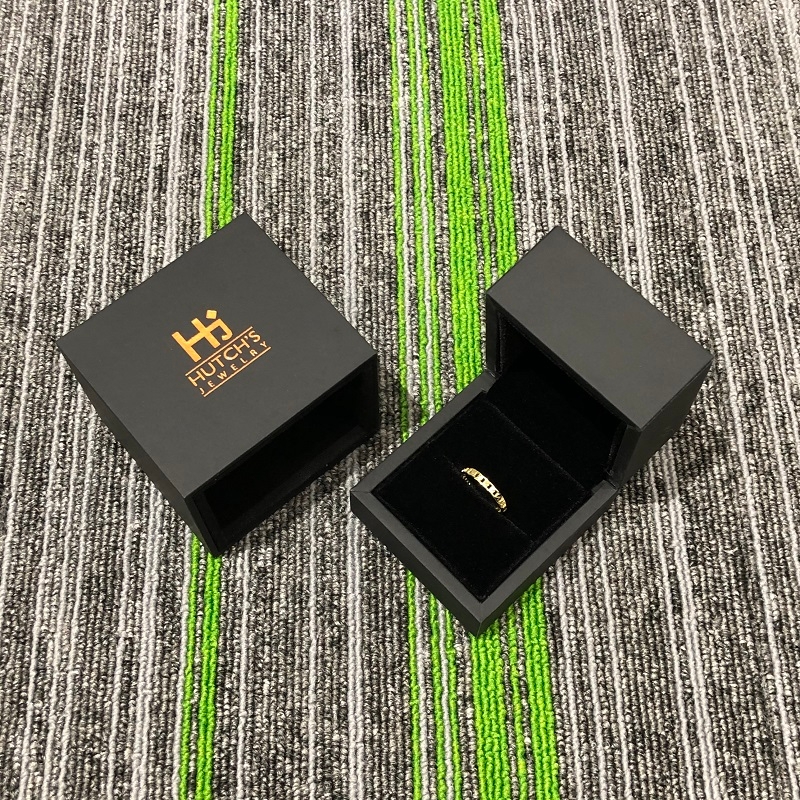 Rock Men Trend Jewelry Hip Hop Diamond Black Box With Sleeve