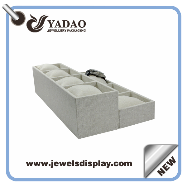 Απλό υψηλής ποιότητας ρολόι ξύλινο κουτί κοσμήματα / δίσκο βαρύ & μαξιλάρια χονδρική πώληση