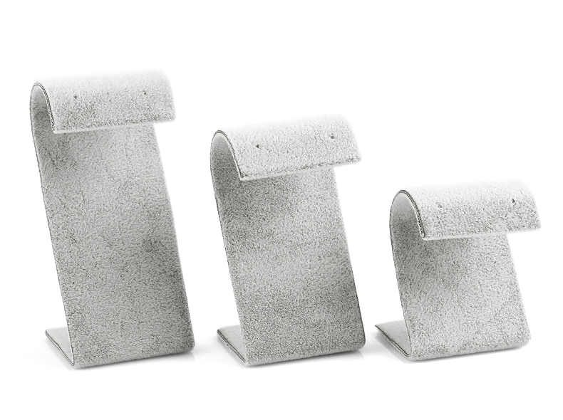 Soft velvet cover Z shape custom height earring exhibitors showcase