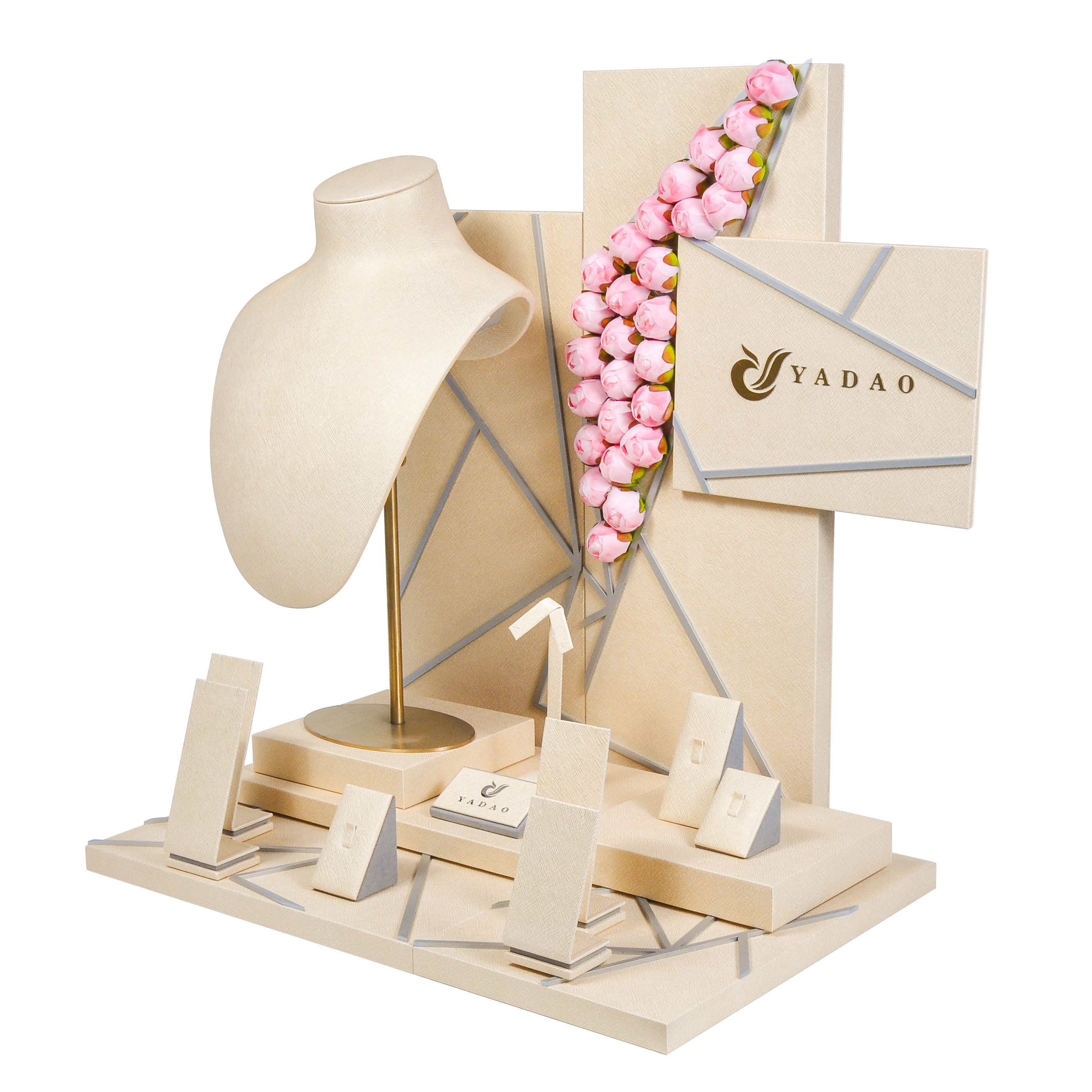 The free habit logo display unique jewelry together with an independent design and the idea of ​​creativity for jewelers