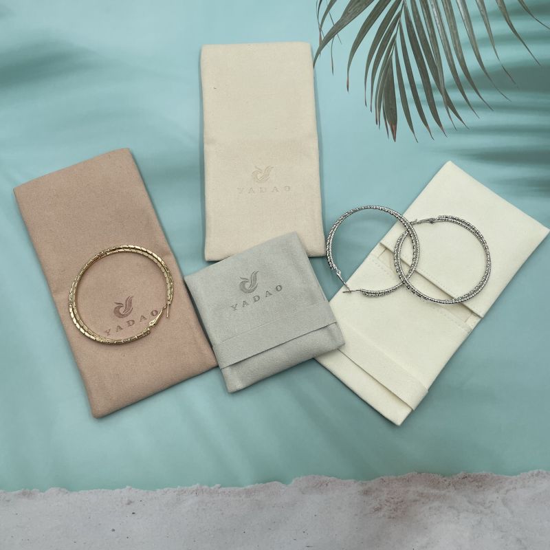 Two pockets microfiber high quality best selling jewelry packaging pouch bag