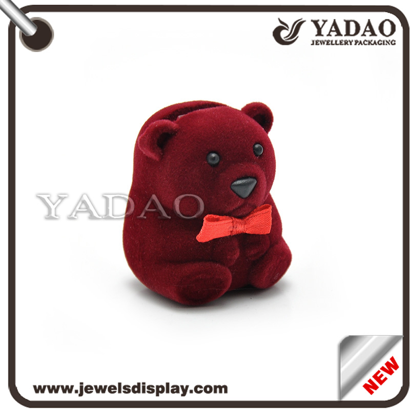 Unique design cute velvet boxes for ring packaging and pendant packaging with factory direct price