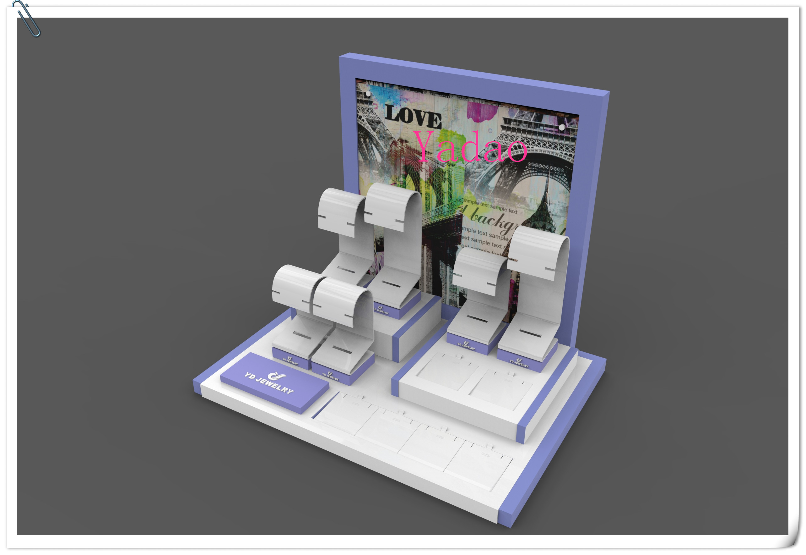 Оптовая Китай ювелирные изделия держатель для выставки серьги кольцо и ожерелье, прилавка продемонстрировать обычай акриловый дисплей ювелирных изделий