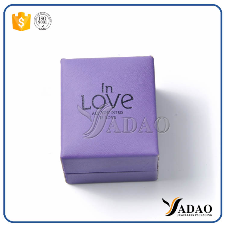 Wholesale beautiful custom hot stamping logo plastic with leatther/velvet/paper box for jewels from Yadao