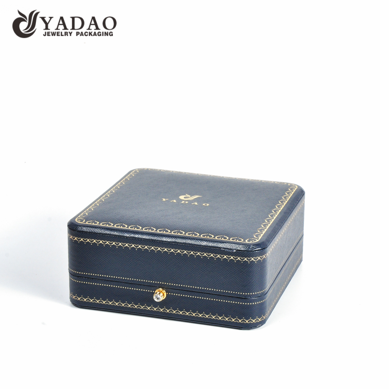 Оптовый роскошный ручной работы новый дизайн пользовательский логотип размер кожи кожаная шкатулка для кольца / браслет / ожерелье / браслет